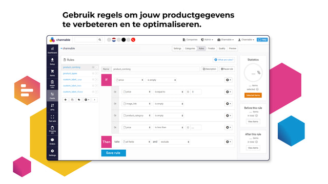 Gebruik regels om jouw productgegevens te verbeteren en te optim