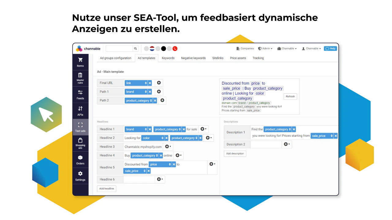 Skalierbare Text Ad Kampagnen mit Daten aus deinem Produktfeed