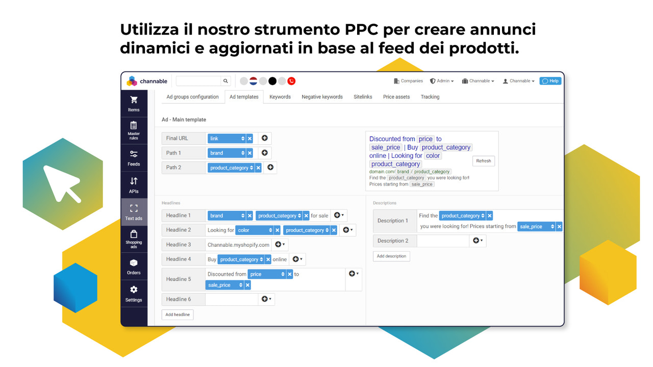 Utilizza il nostro strumento PPC per creare annunci dinamici 