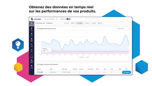 Avec Channable Insights, mesurez vos performances en temps réel