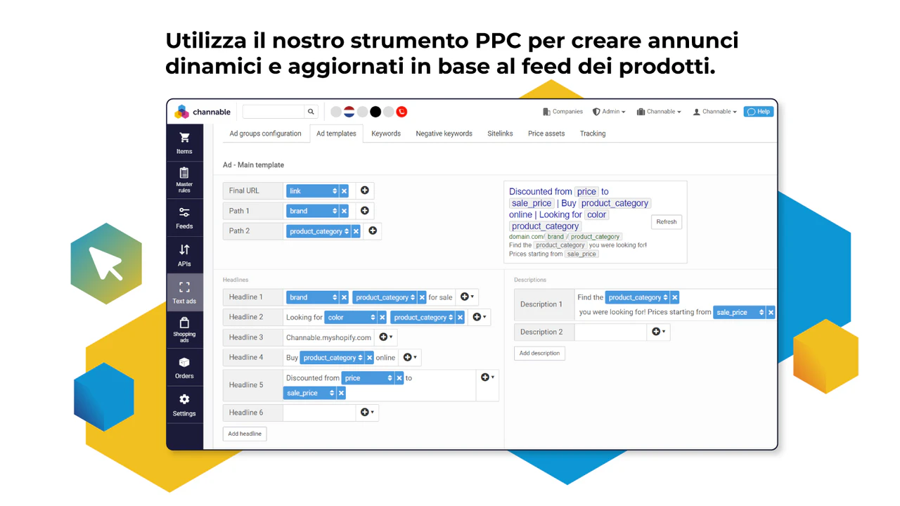 Utilizza il nostro strumento PPC per creare annunci dinamici 