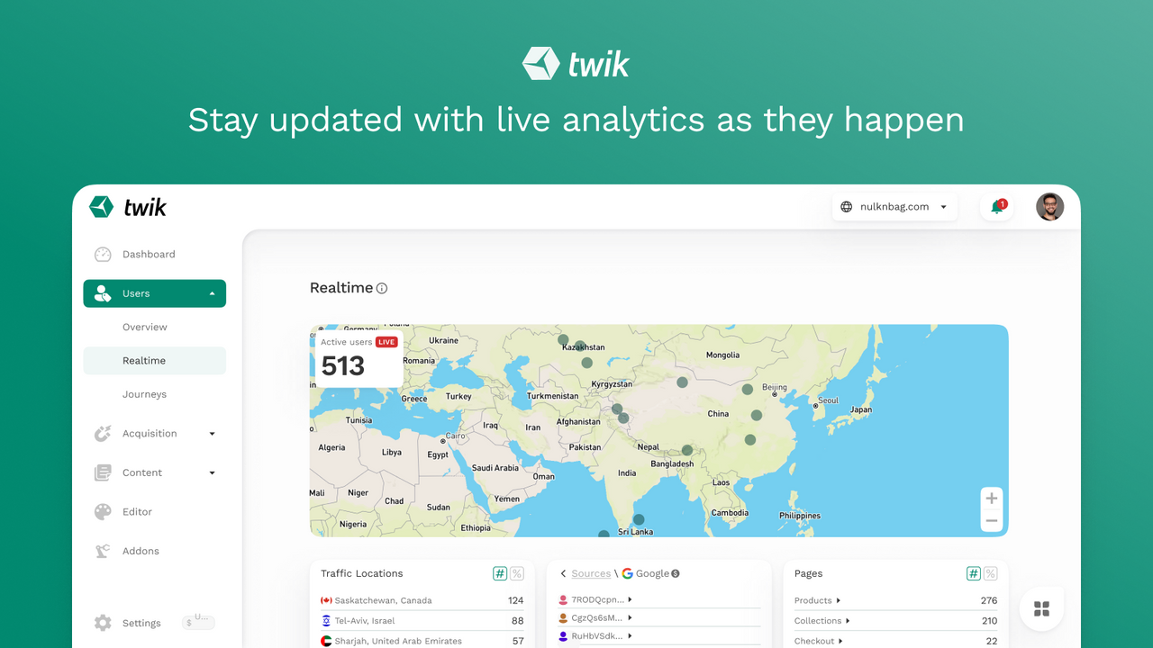Stay updated with live analytics as they happen