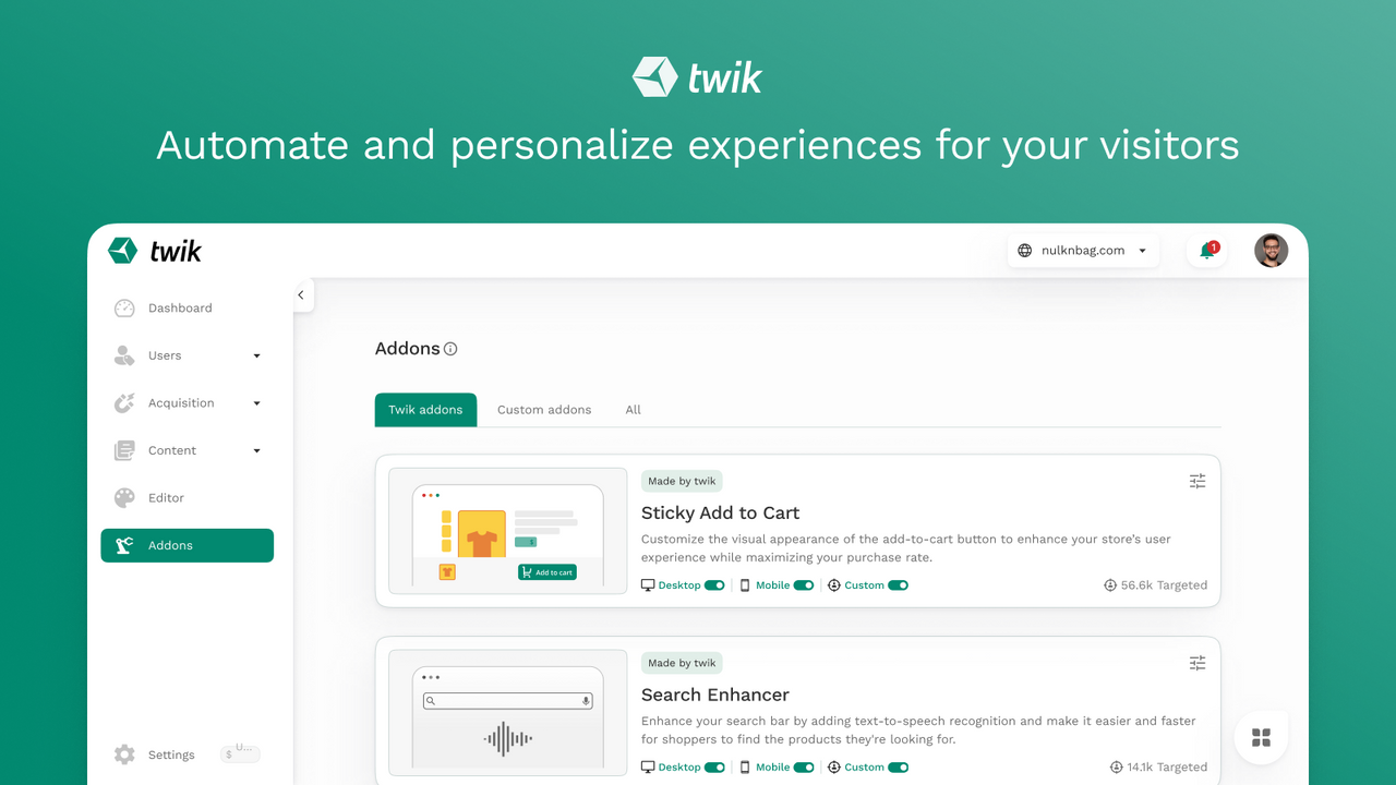 Automate and personalize experiences for your visitors