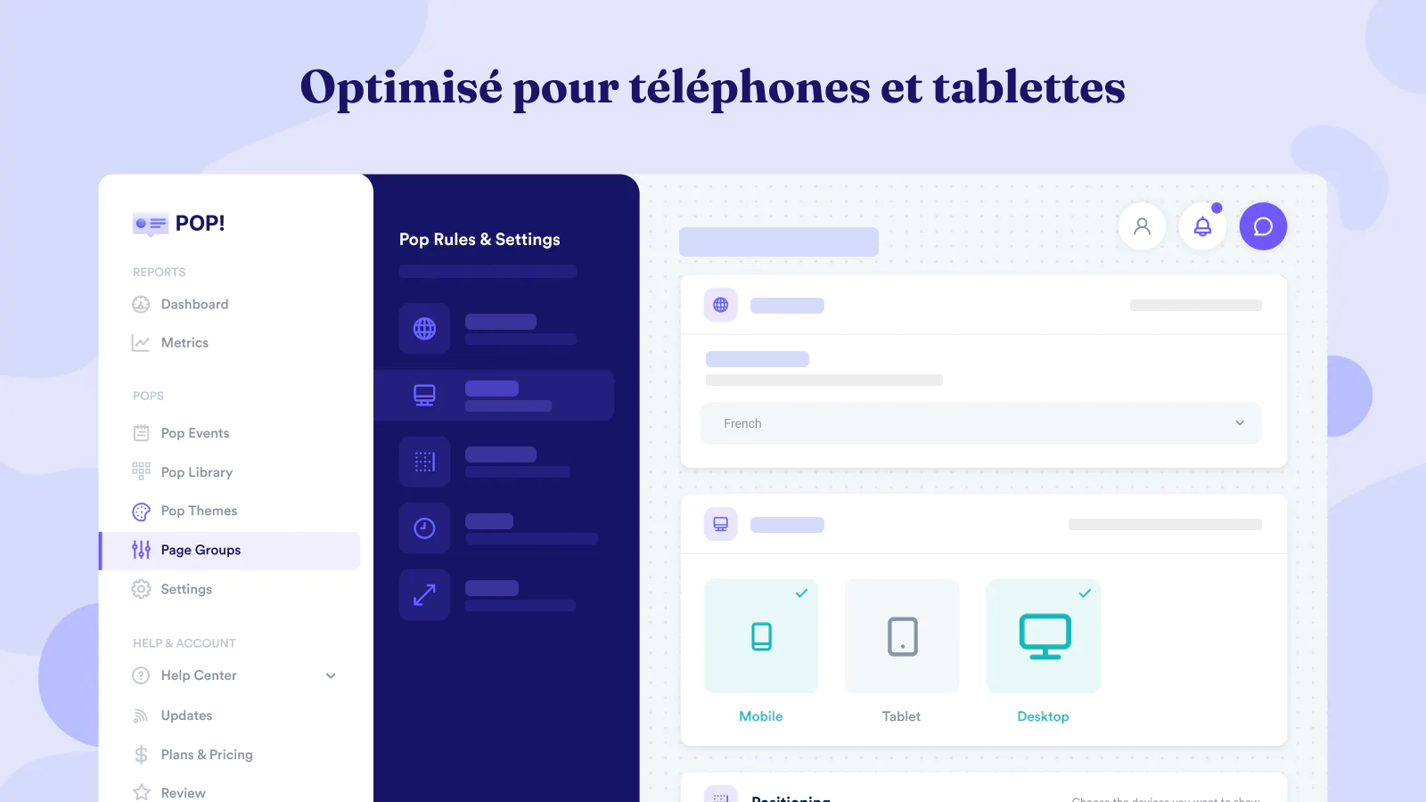 Optimisé pour téléphones et tablettes