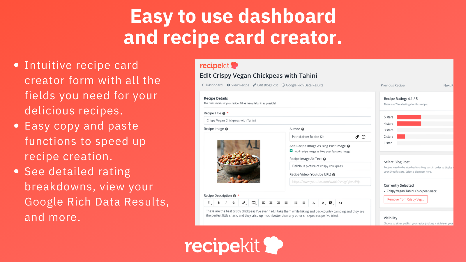 Recipe Kit ‑ Blog Post Recipes Screenshot