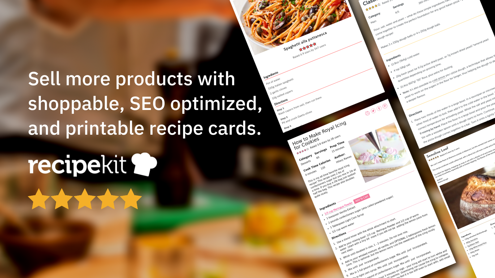 Shopify's #1 recipes blog post creation app.