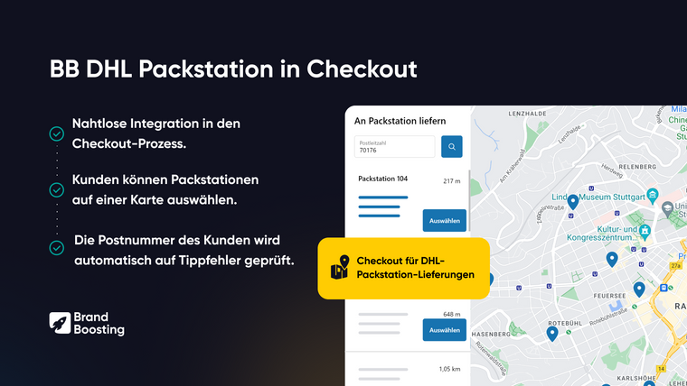 BB DHL Packstation in Checkout Screenshot