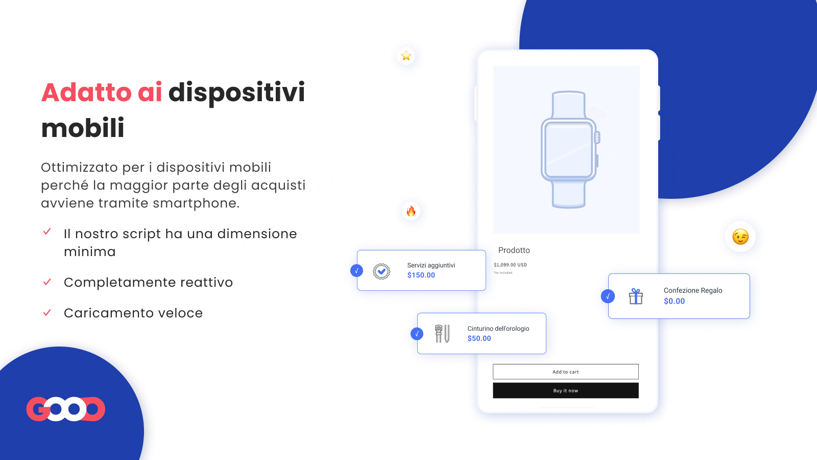 accessori per prodotti ottimizzati per dispositivi mobili