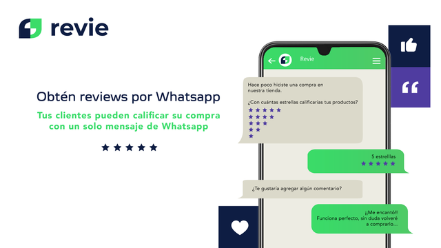 Obtén reviews por Whatsapp