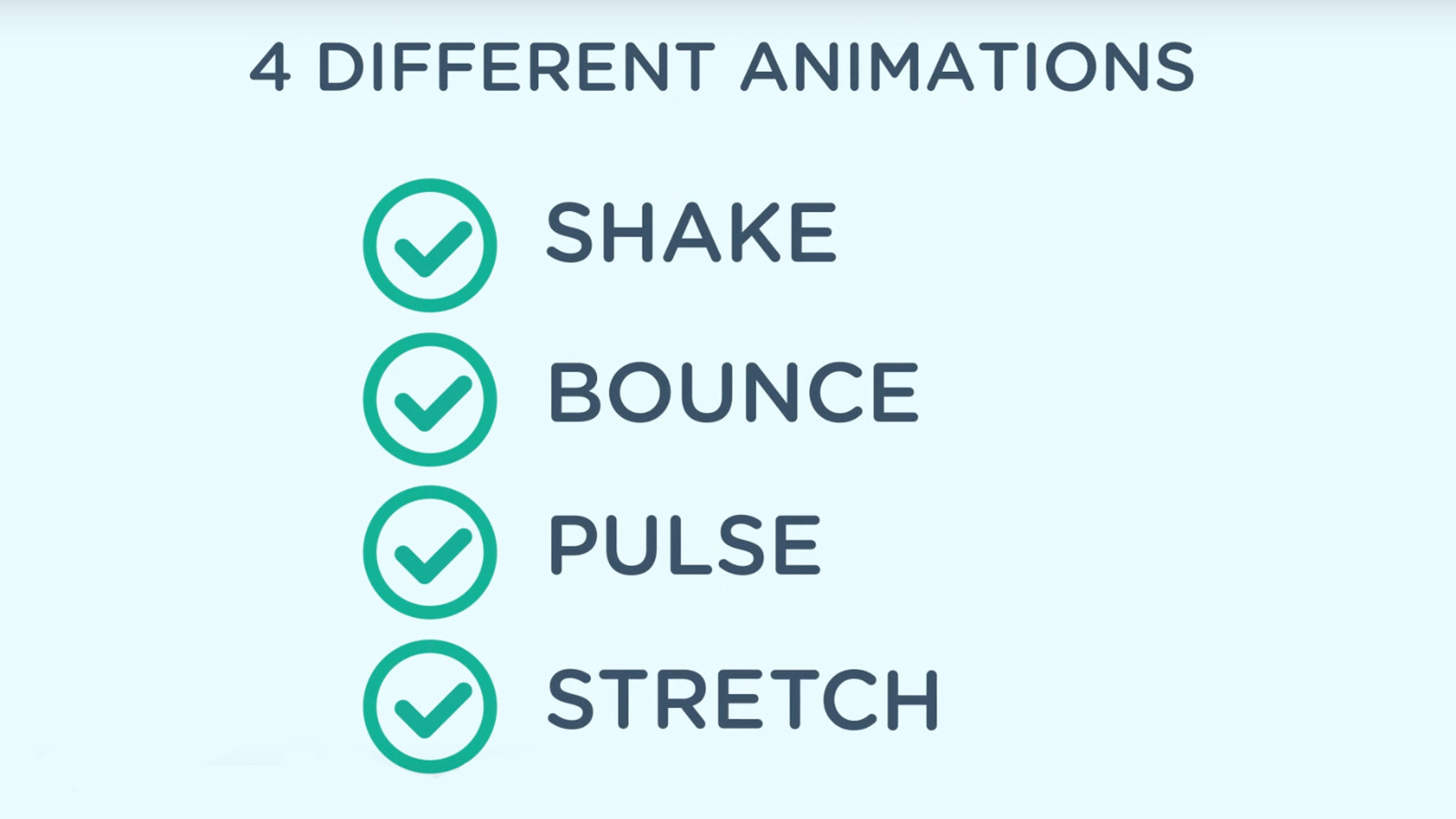 4 verschiedene Animationen
