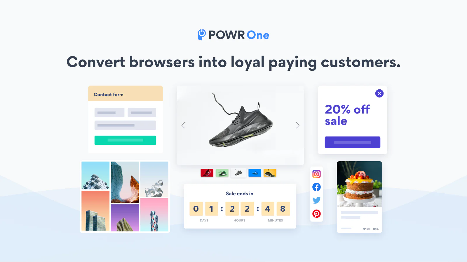 Convierte a los navegantes en clientes leales que pagan con POWR One