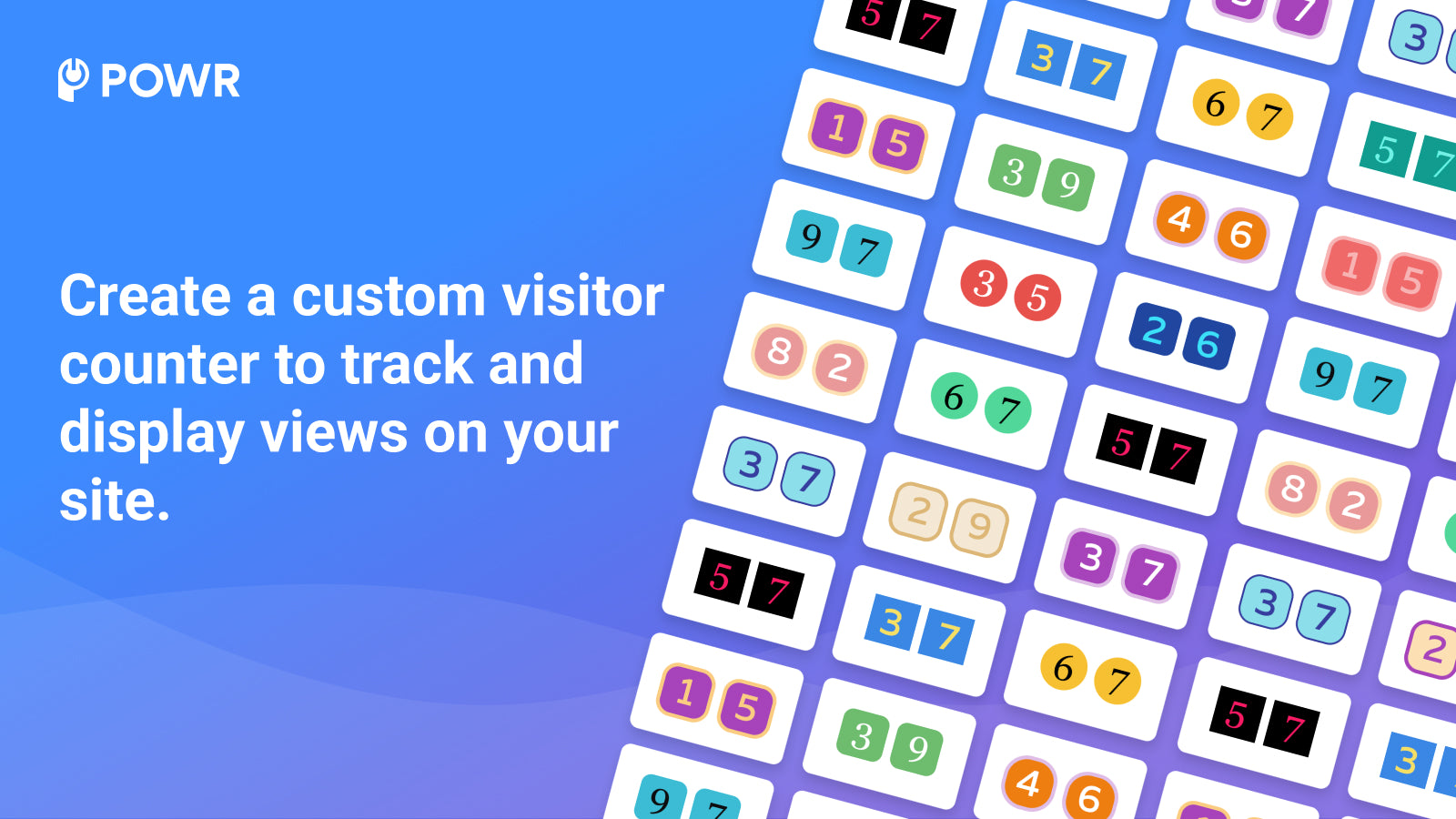 Create a custom visitor counter to track views on your site.