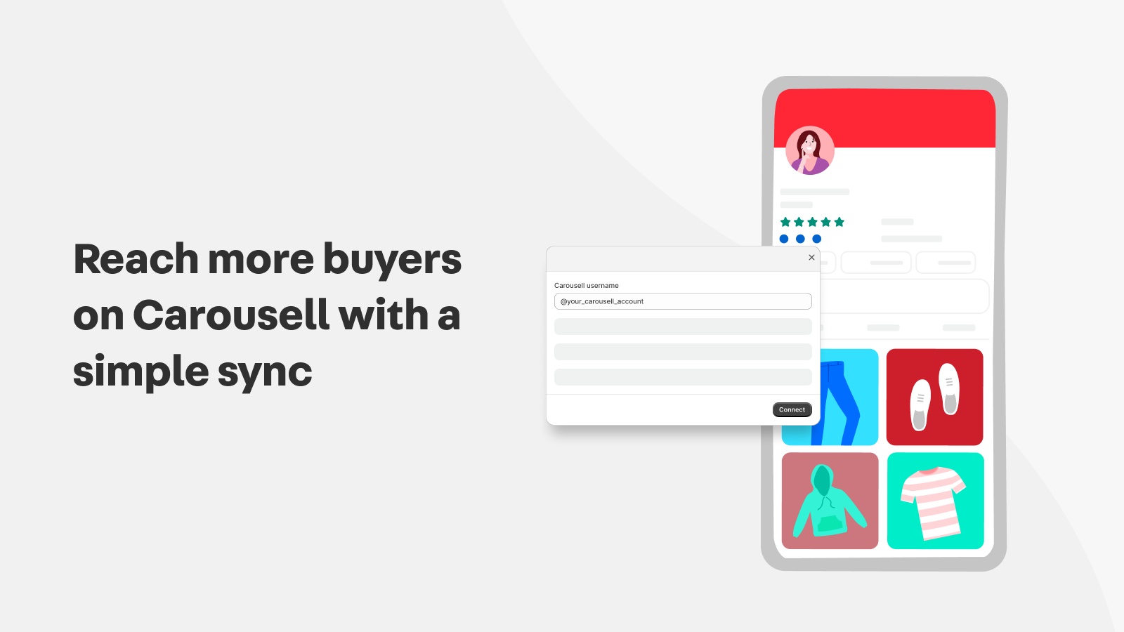 Reach more buyers on Carousell with a simple sync