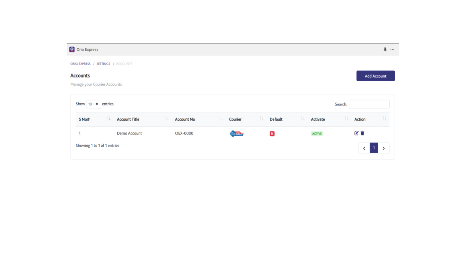 Configuration du compte