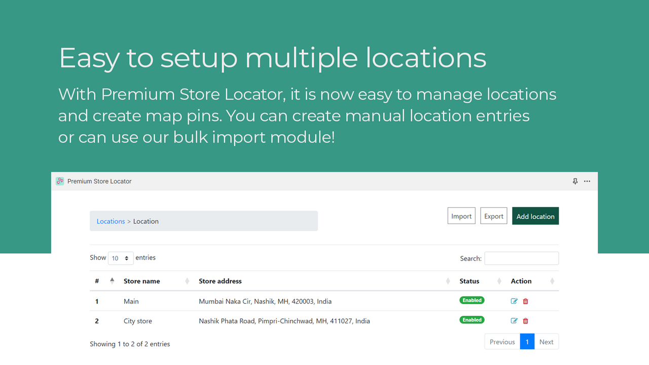 Premium winkel locator