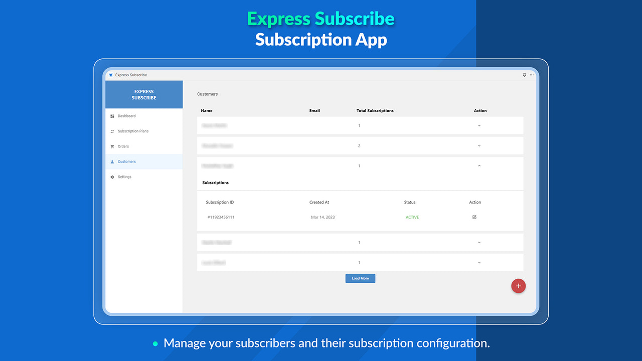 Manage all customer that have subscribed or bought a plan