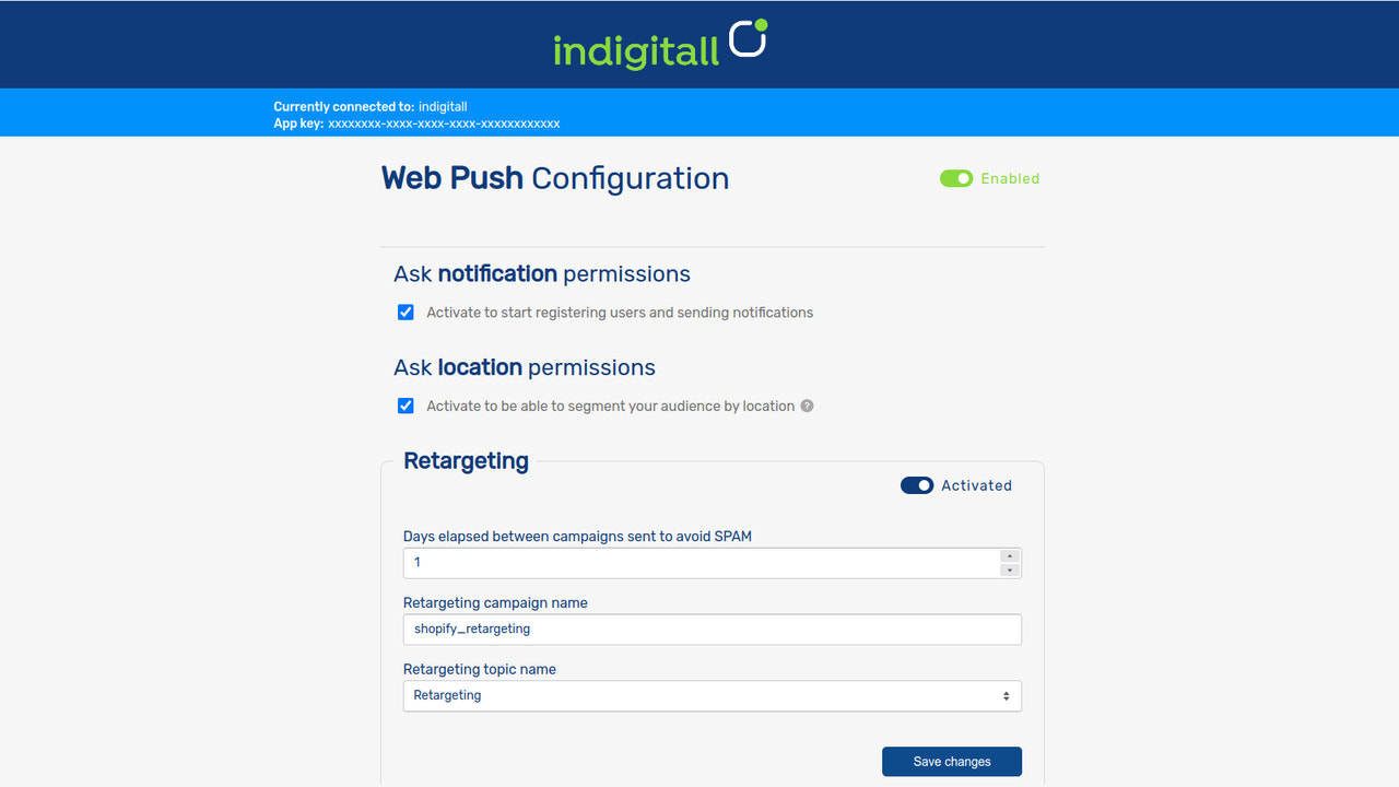 Configuración finalizada.