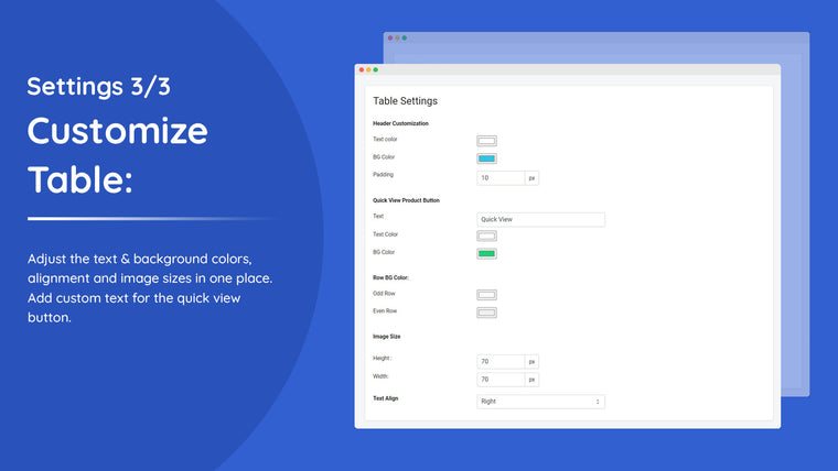 Addify ‑ Products Table List Screenshot