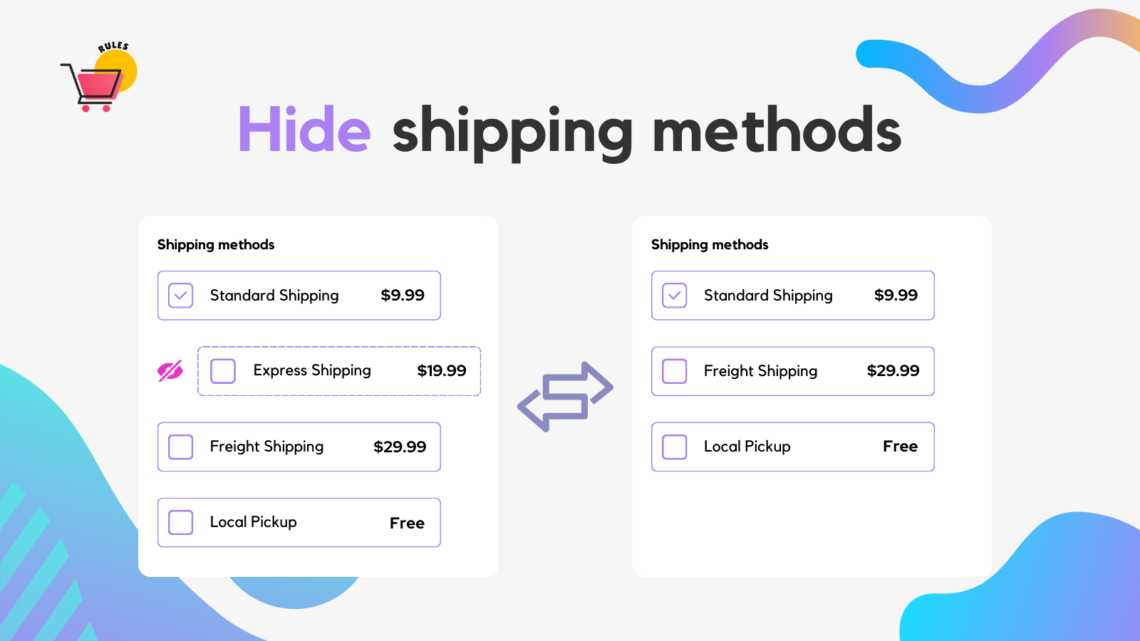 Hide shipping methods