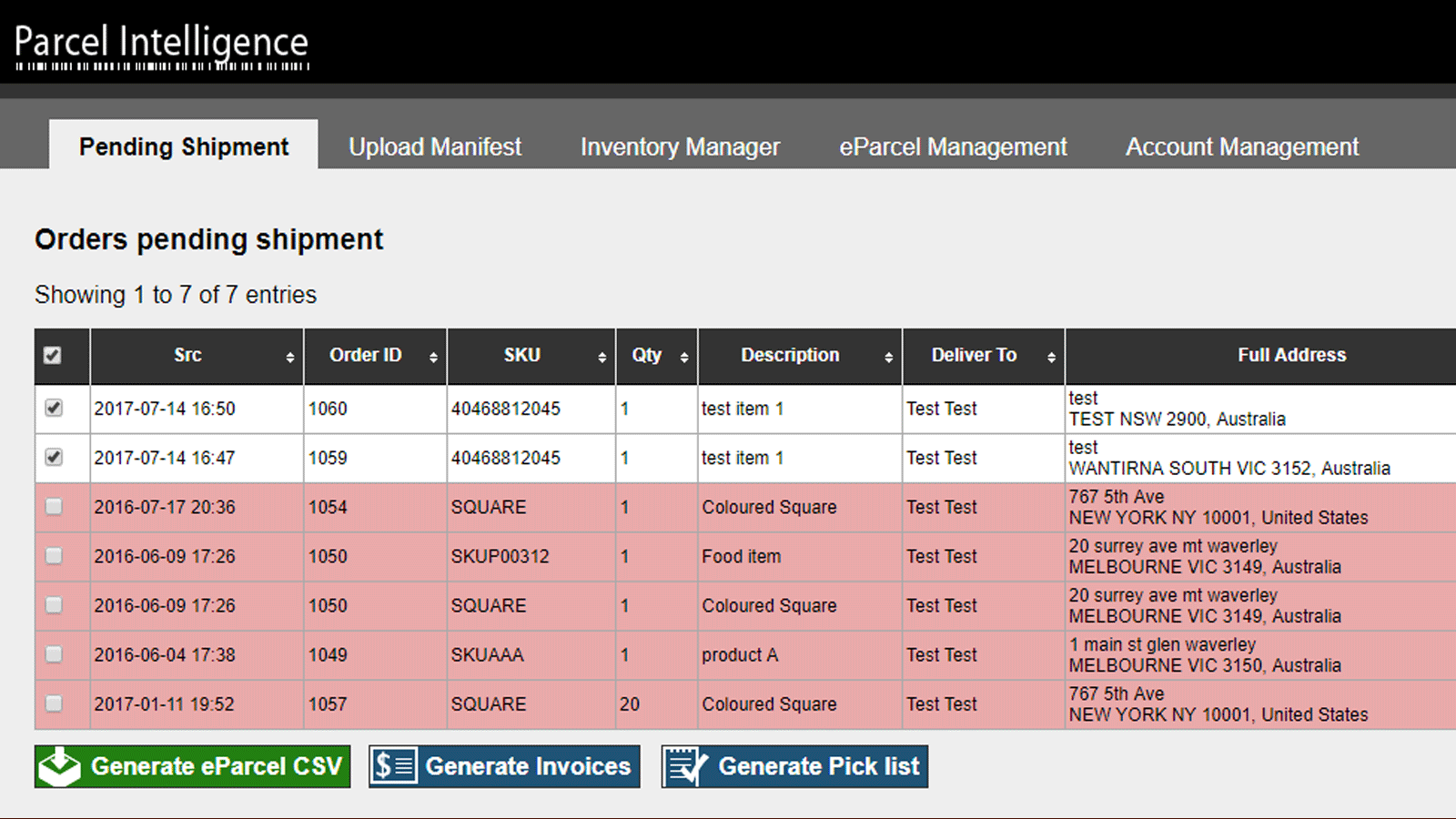 Visualize pedidos pendentes e corrija erros