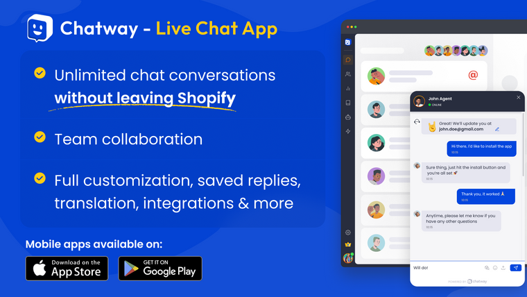 Chatway ‑ Live Chat Support Screenshot