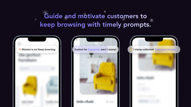 Guide and motivate customers to keep browsing with timely prompt