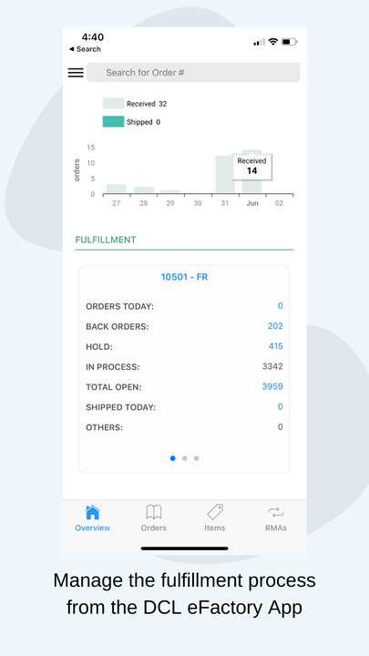 Application mobile DCL Logistics eFactory