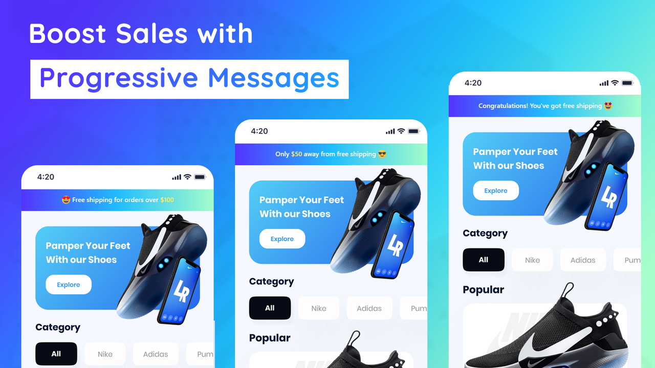 Augmentez les ventes avec des messages progressifs