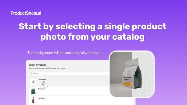 Comienza seleccionando una foto de tu catálogo