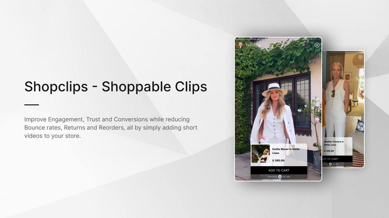 Mere engagement og konverteringer fra Shoppable klip - Shopclips