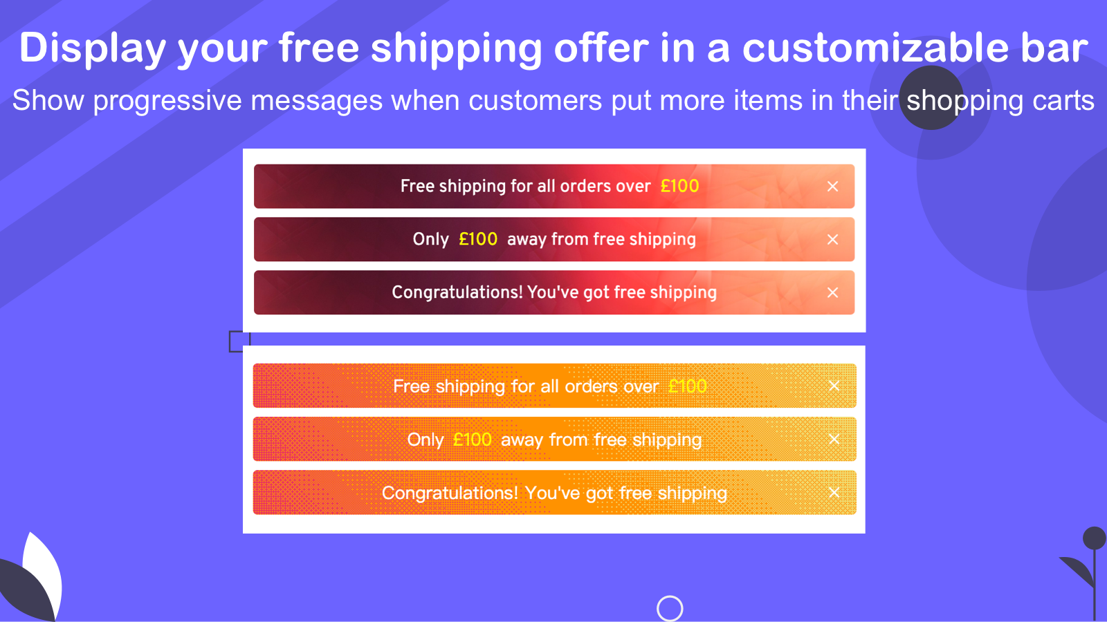 free shipping bar