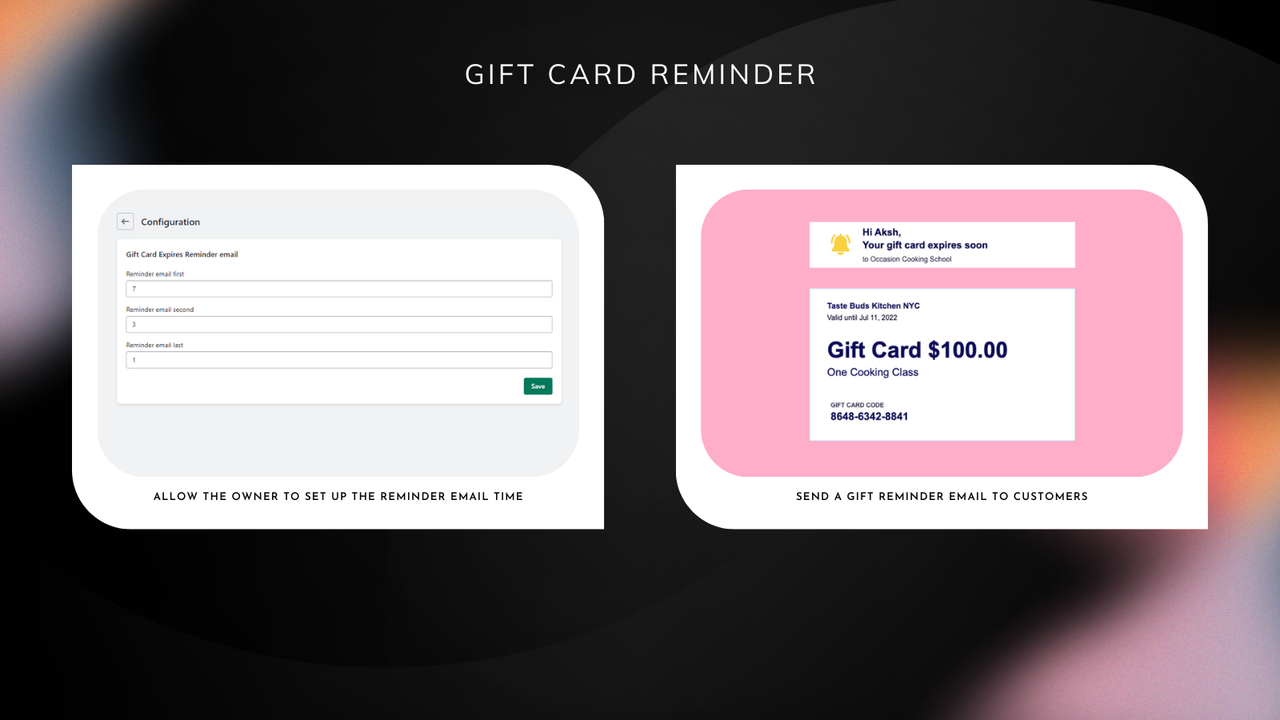 Gift Card Reminder