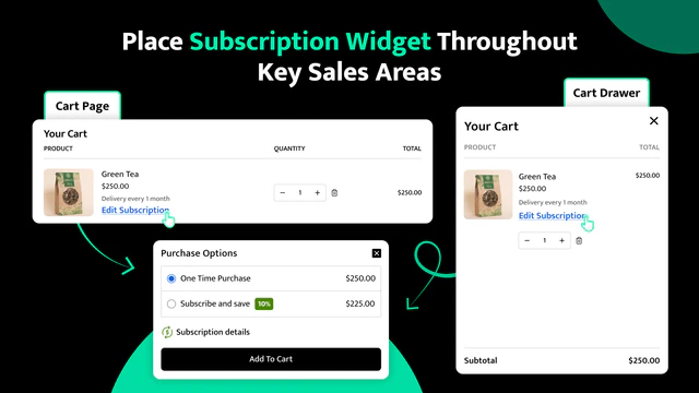 Let shoppers subscribe to their favorite products in your store