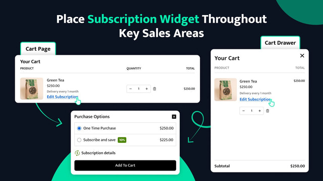 Let shoppers subscribe to their favorite products in your store