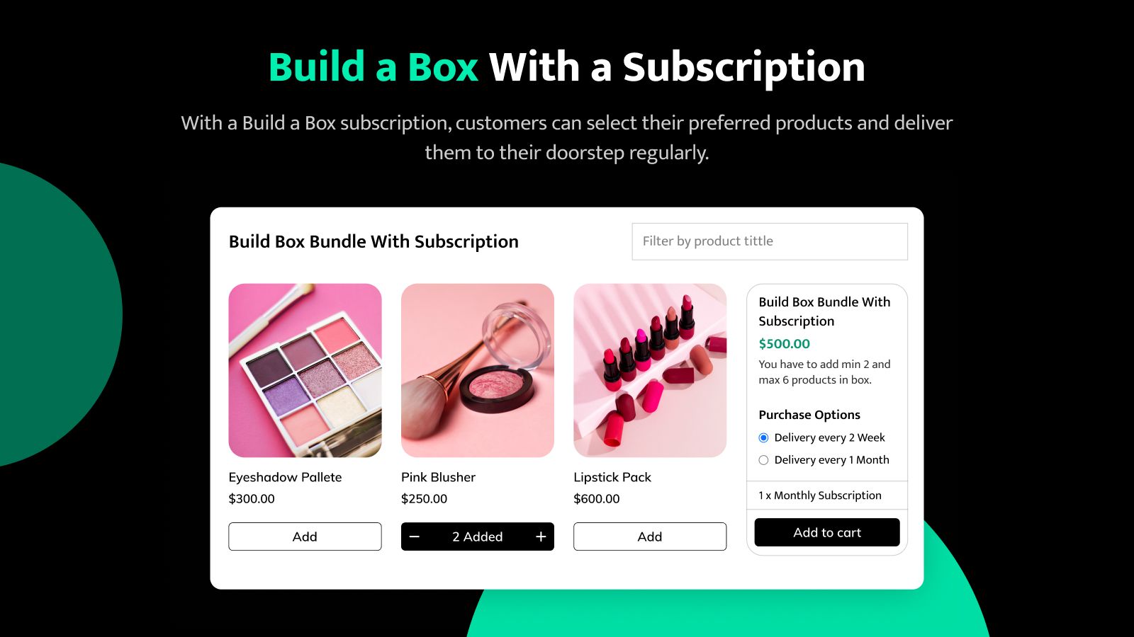 Create build a box with subscription plan and boost sales