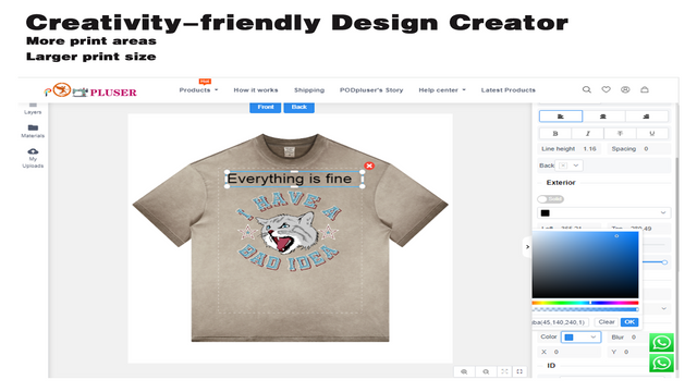 Create custom apparel with Easy-to-use designer tool