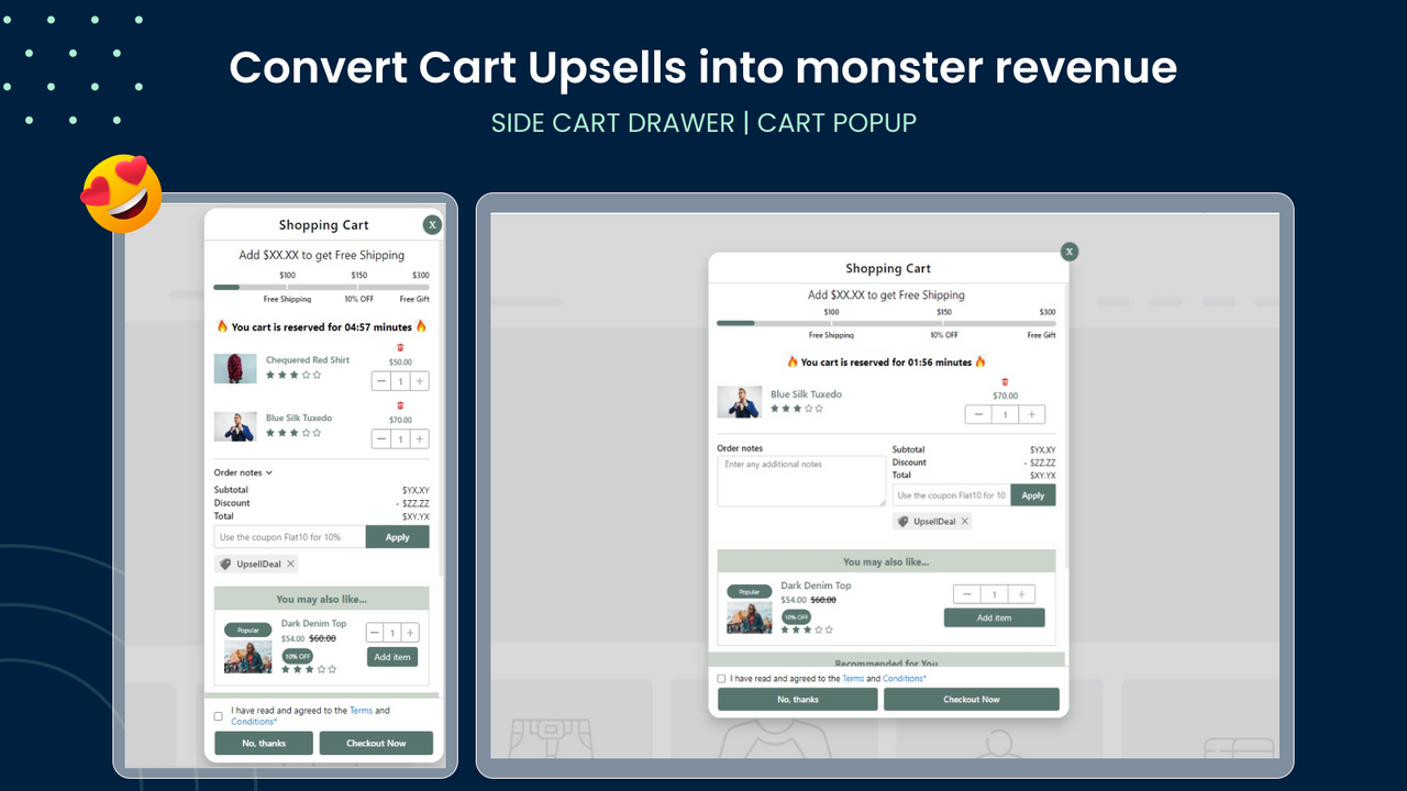 My mini cart‑Cart Drawer - Customised Floating or Dropdown cart,Cart  Drawer,Slide Cart