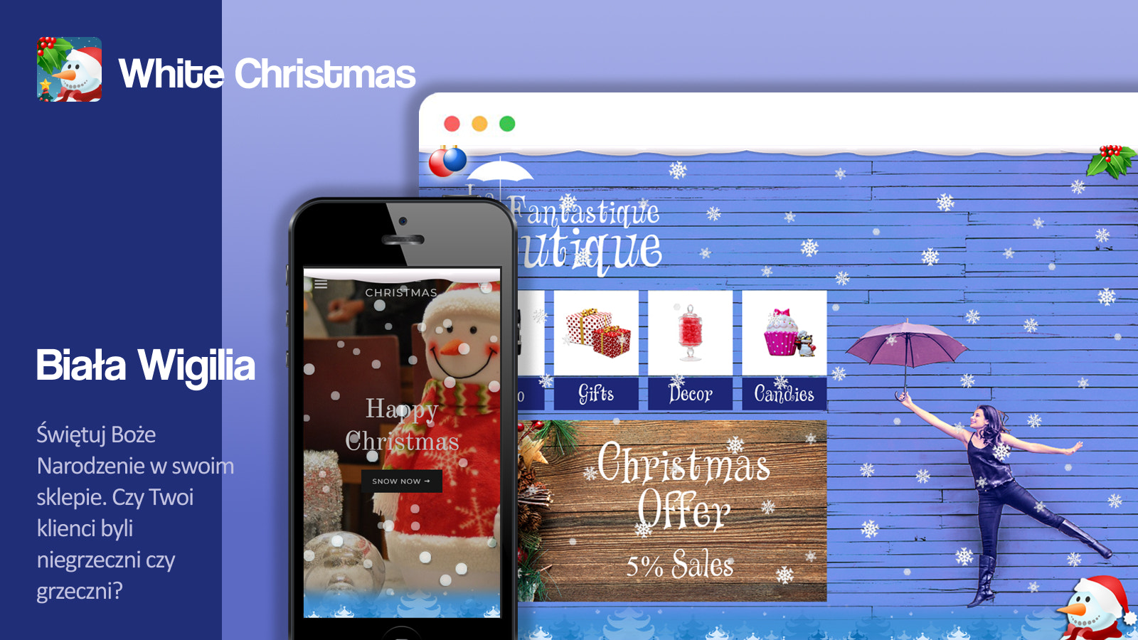 Przegląd aplikacji White Christmas