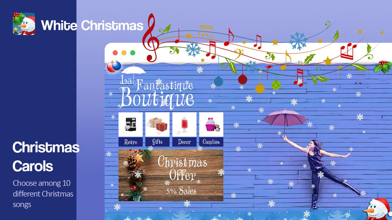 Elige entre diez diferentes canciones de Navidad
