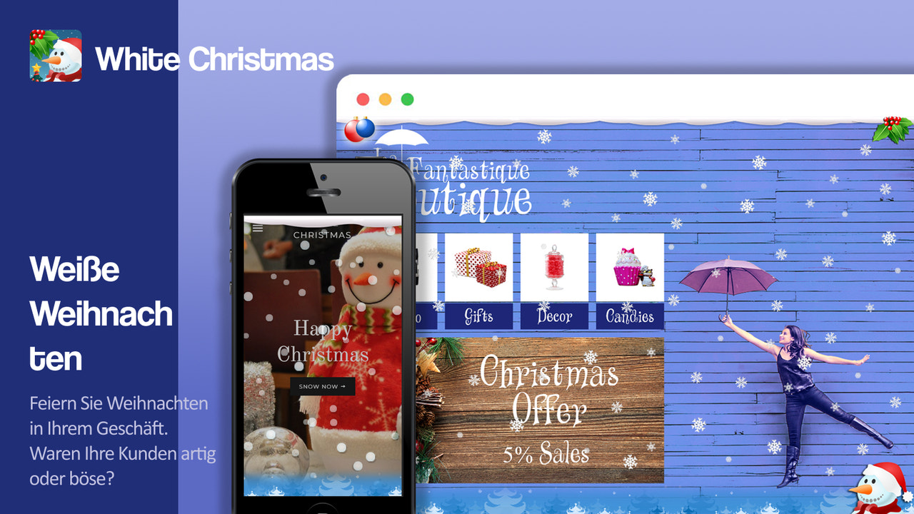 Übersicht über die App Weiße Weihnachten