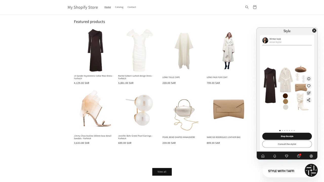 Personalized and shoppable styles for the user.