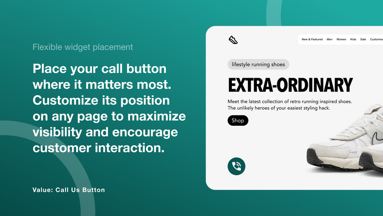 Value: Call Us Button Screenshot