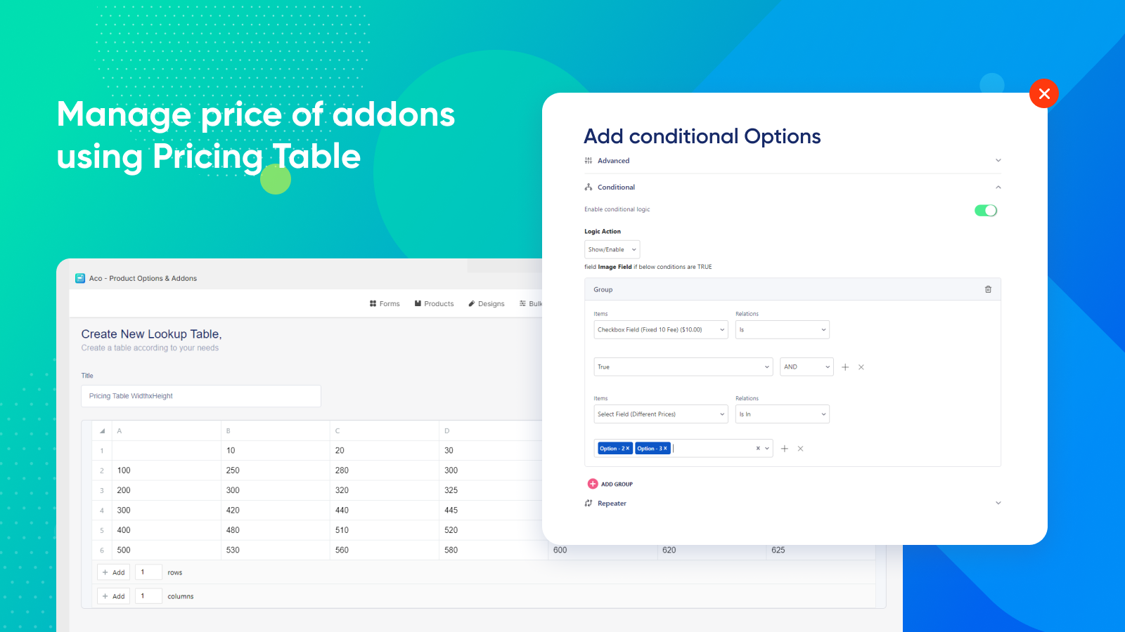 Aco ‑ Product Options & Addons Screenshot