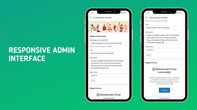 Responsive admin interface