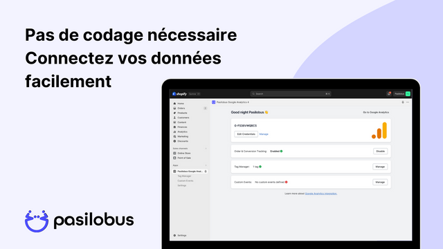 Pas de codage nécessaire. Connectez vos données facilement | GA4