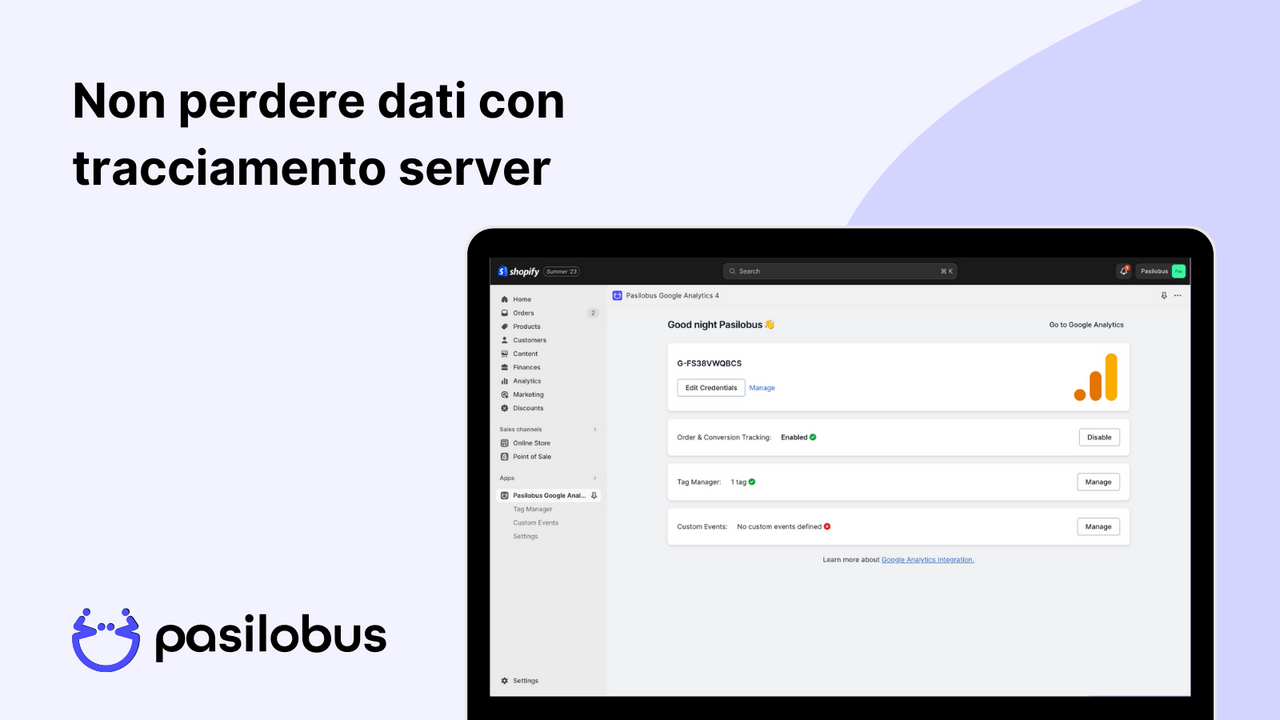 Non perdere dati con tracciamento server