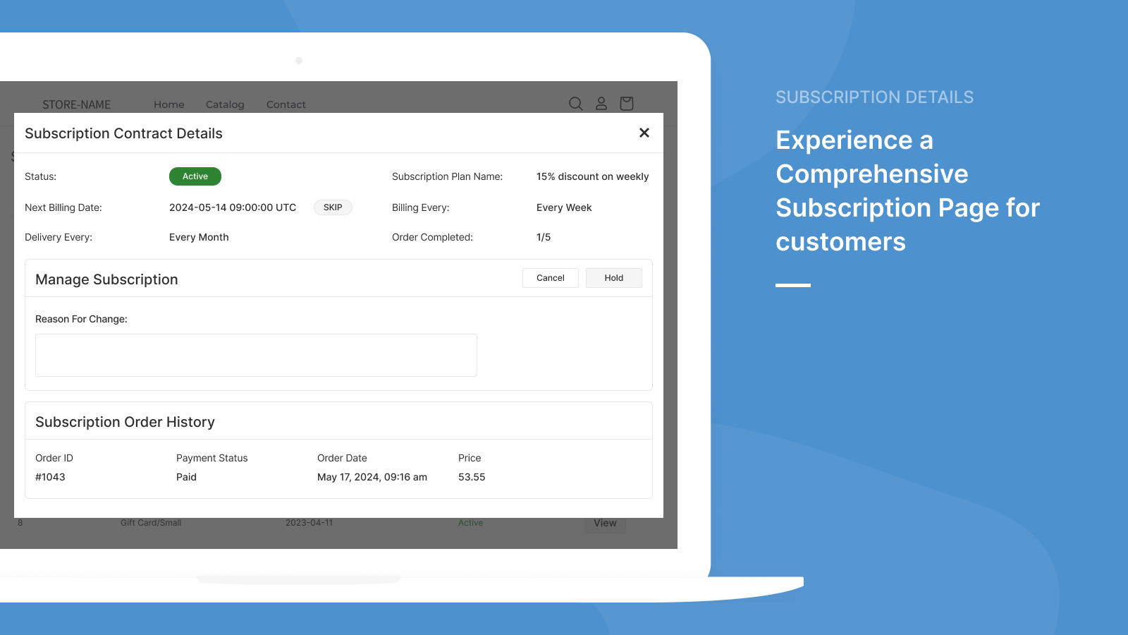 Webkul Product Subscriptions Screenshot