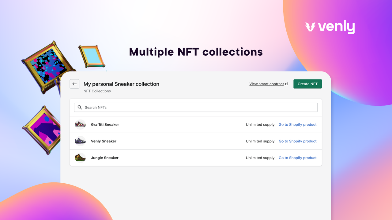 Ondersteuning voor meerdere NFT-collecties