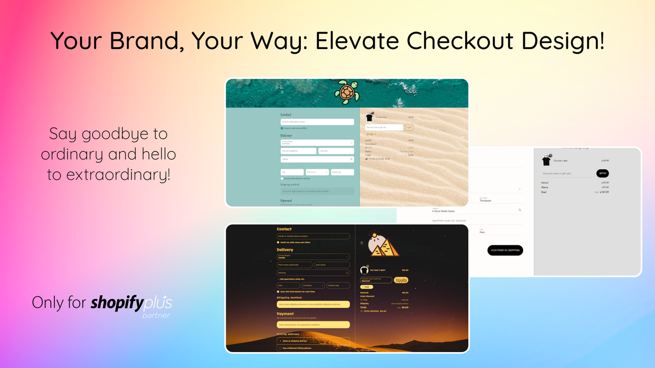 Your brand, your way : Elevate Checkout
