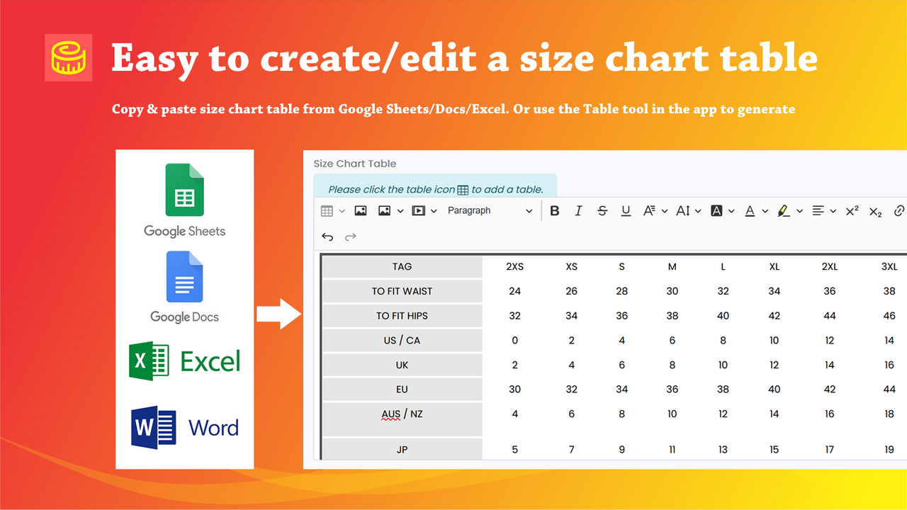 Sizing Charts: How to Make a Size Chart for your Retail Business (2023) -  Shopify